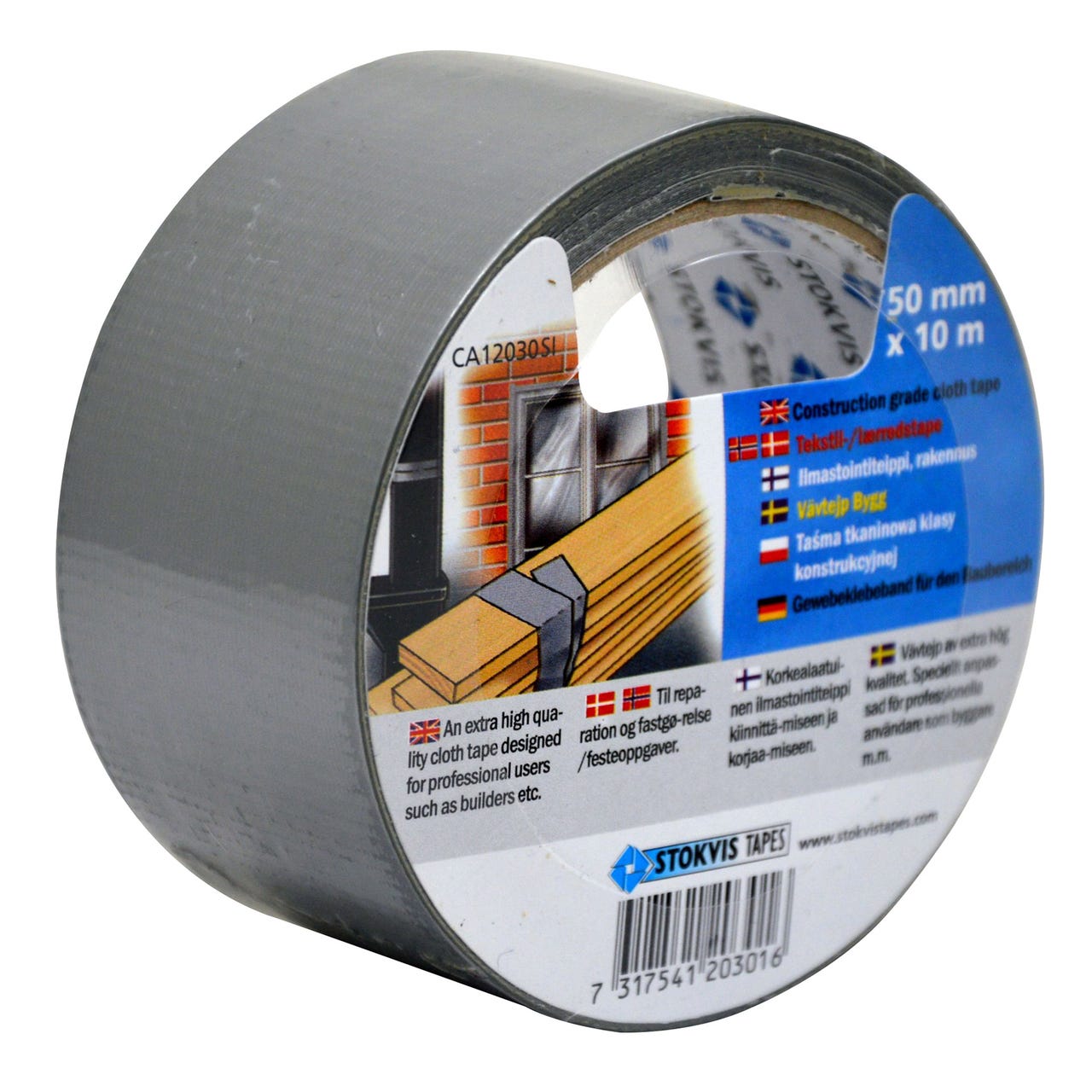 Ilmastointiteippi 50 mm 10 m hopea