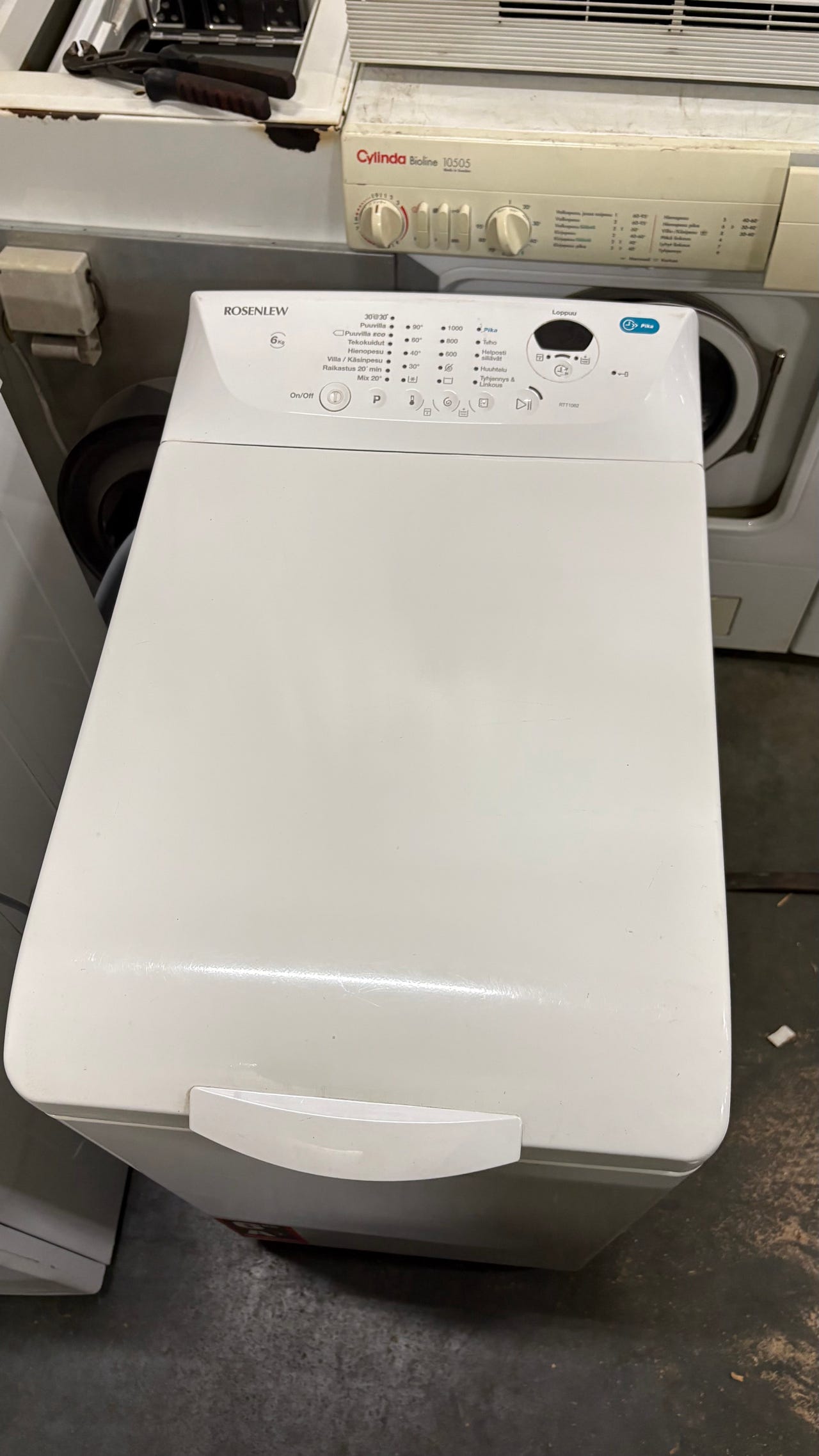 Rosenlew RTT1062 päältä täytettävä pesukone