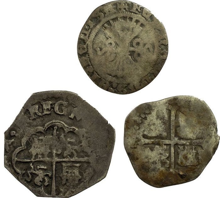 Espanja. Lote 3 Moedas em prata Várias datas ()