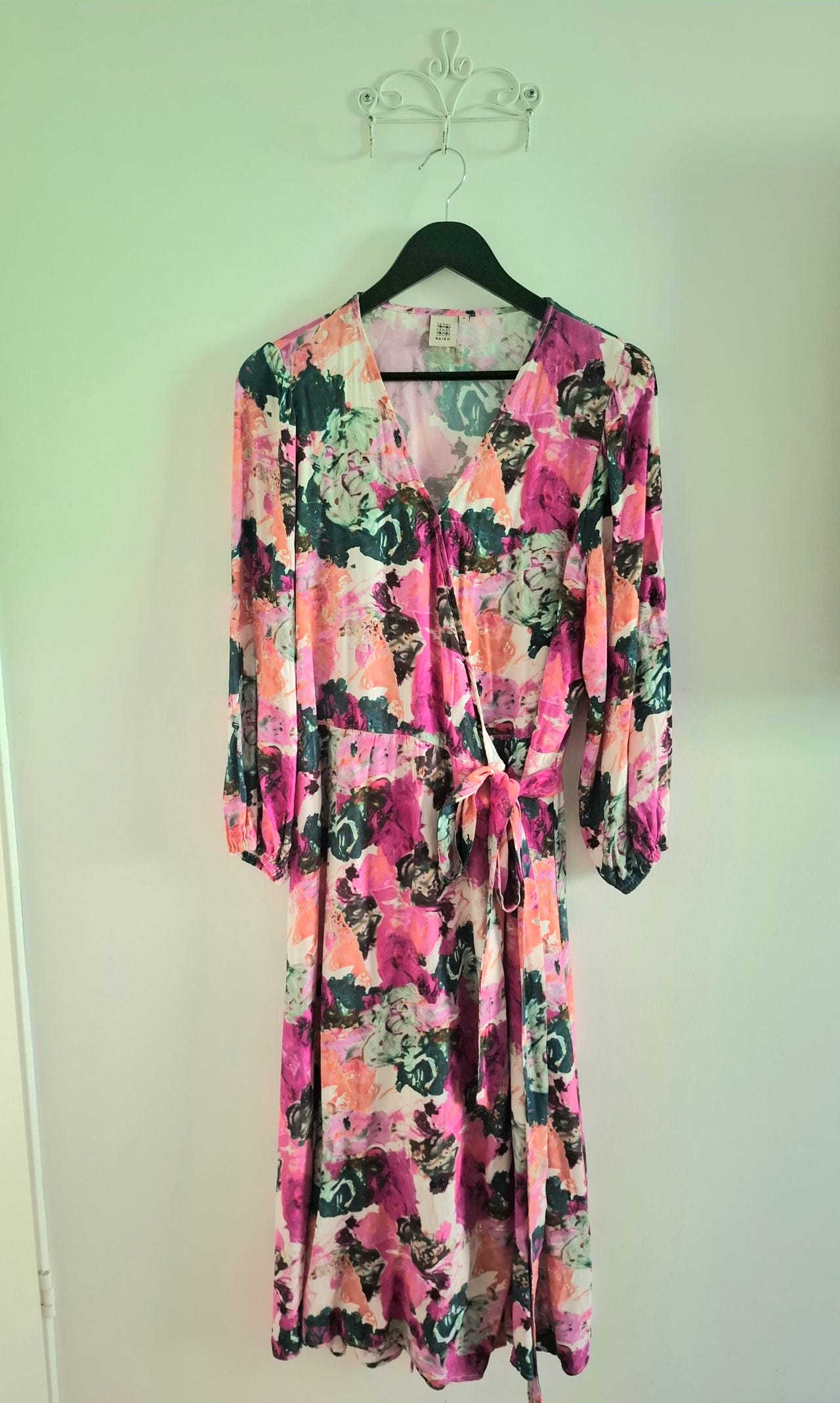 Kaiko Wrap Midi Dress, Aquarelle