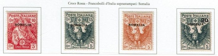 Italian Somalia 1916 - Punainen Risti MNH - Sassone 19/22