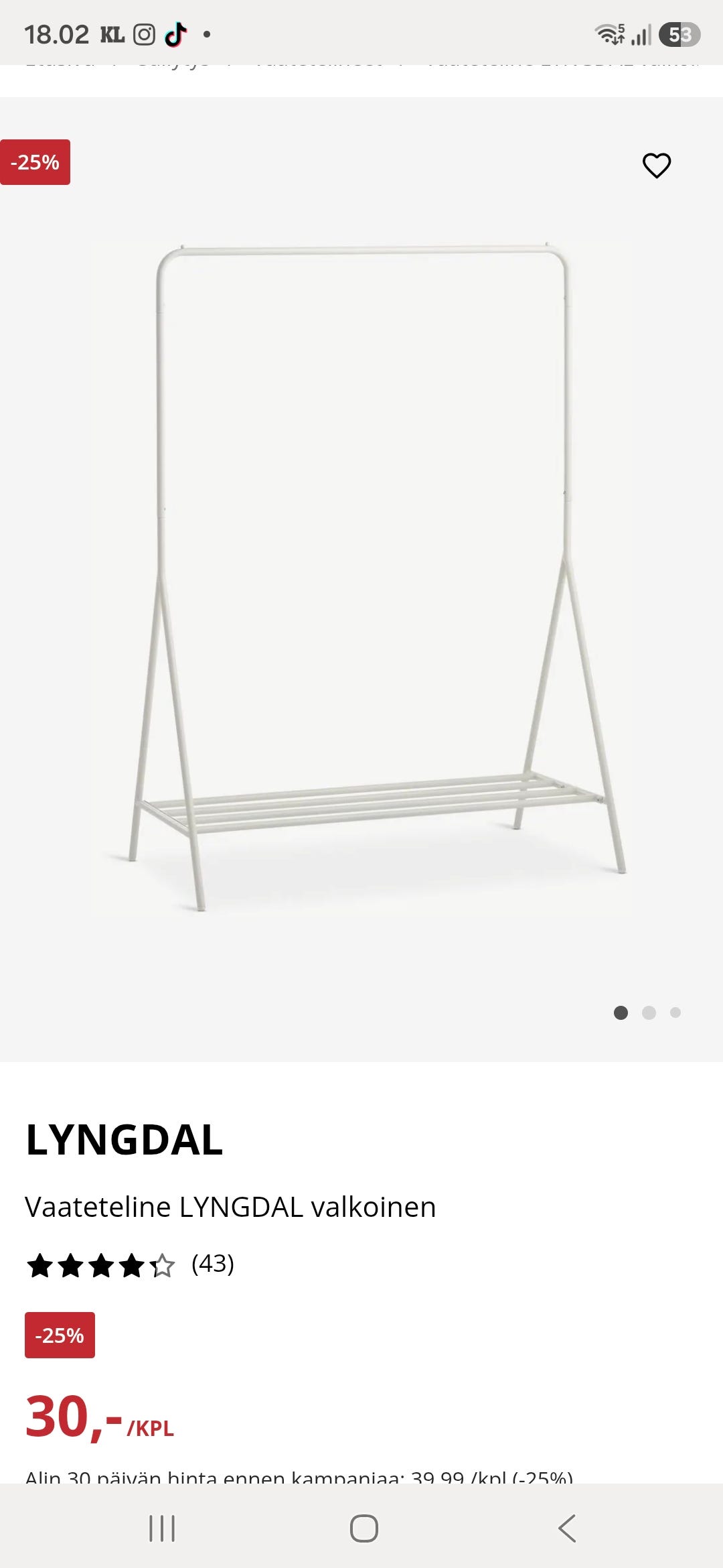 Jyskin kasatut vaatetelineet