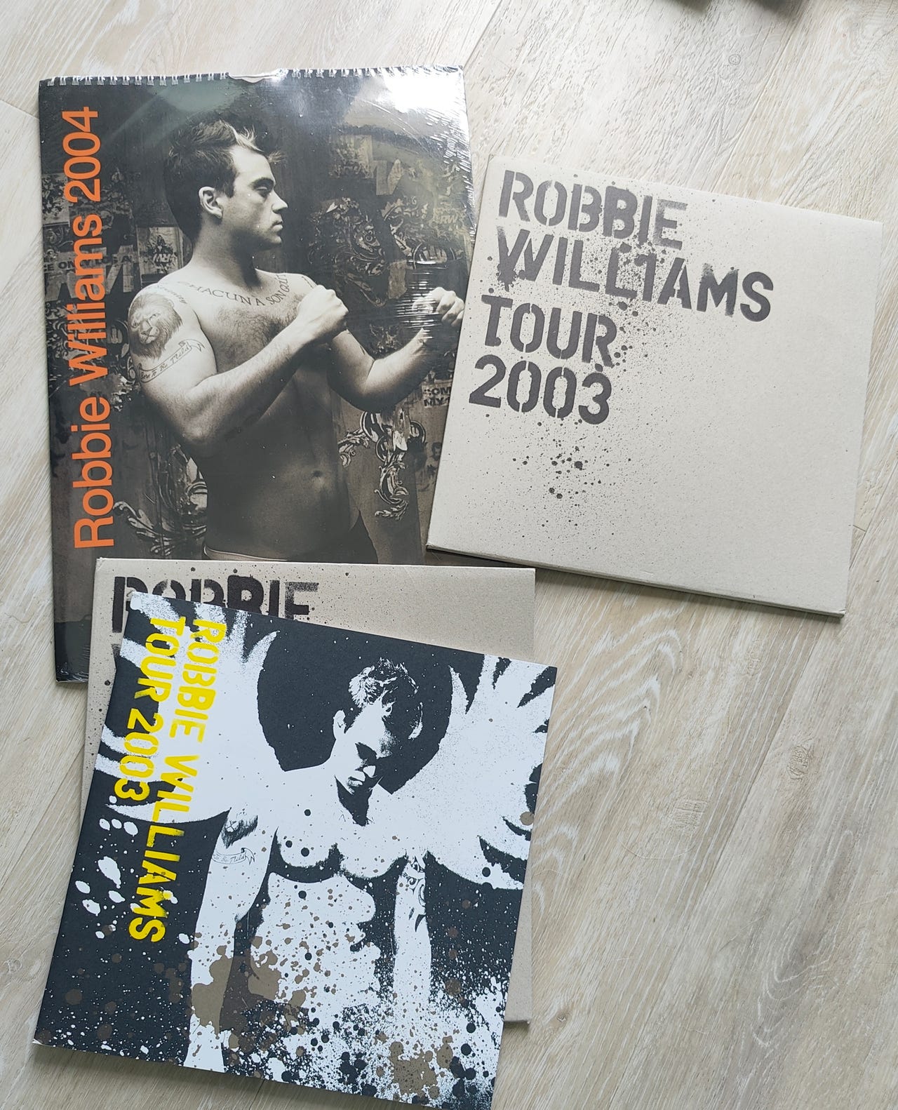 Robbie Williams Tour 2003 kalenteri ja Tour Programme