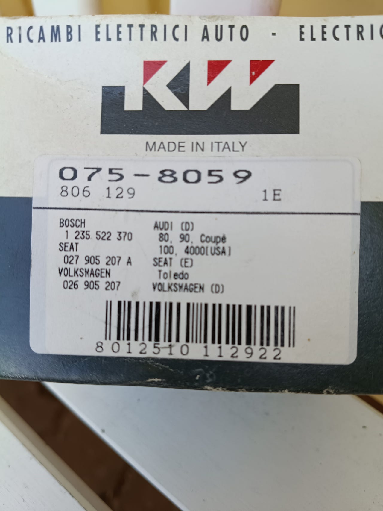 Volkswagen jakajan kansi sytytysjärjestelmään