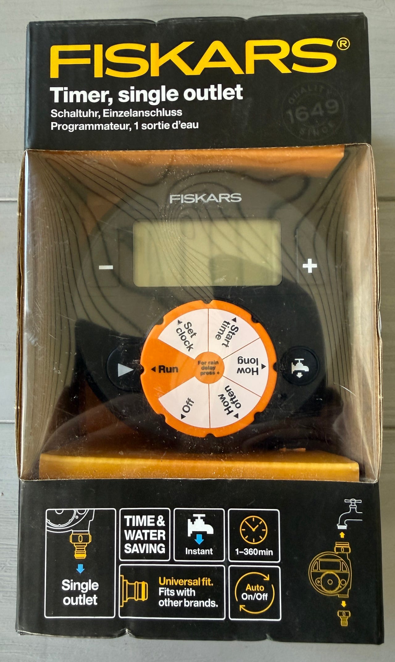 Fiskars kastelutimer digitaalinen