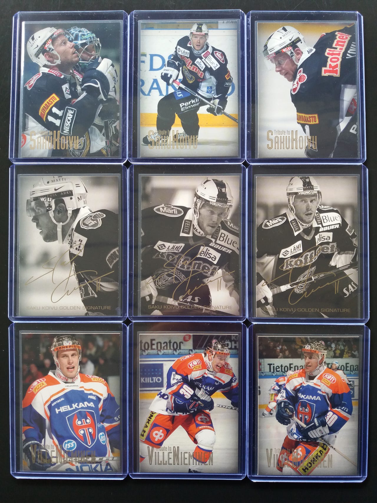 SM-Liiga 2004-2005 Saku Koivu Golden Signature Ja Tribute kortit