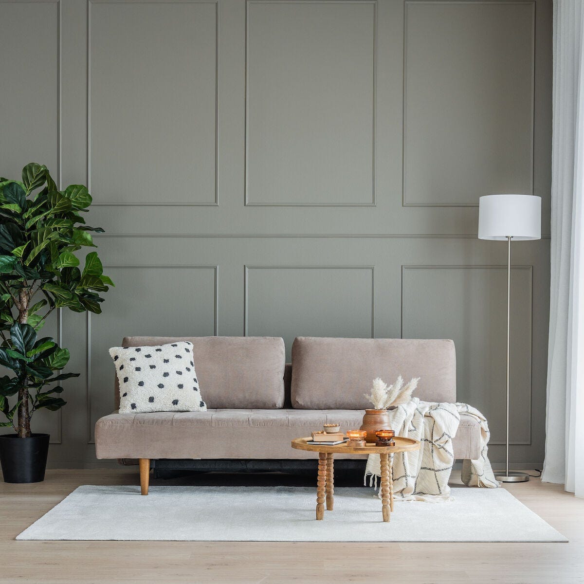 OUTLET Naava 3-istuttava vuodesohva beige wind 70, asiakaspalautu
