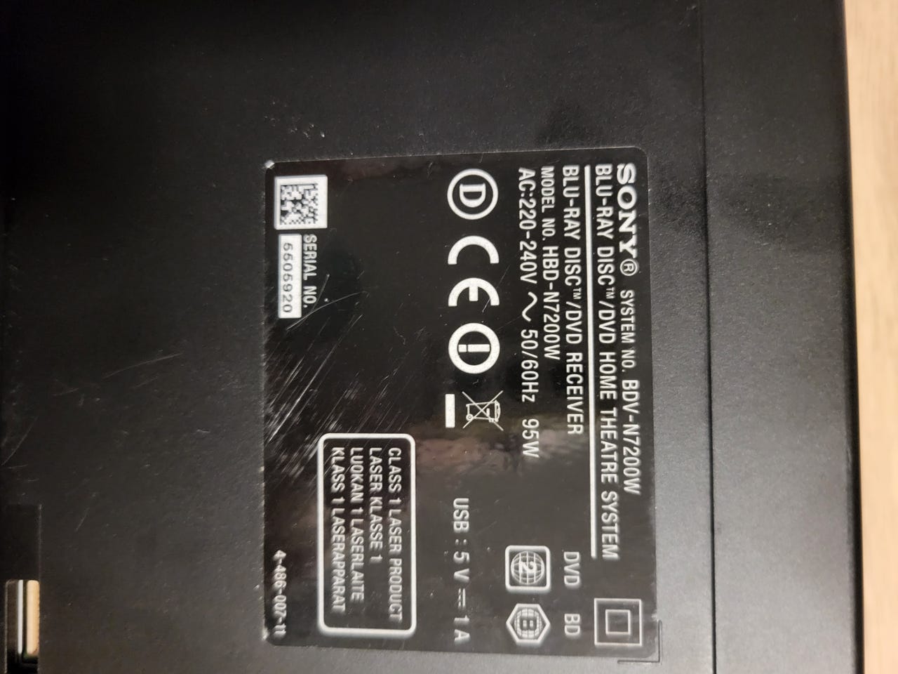 Sony BDV-N7200W Blu-ray/DVD kotiteatterijärjestelmä