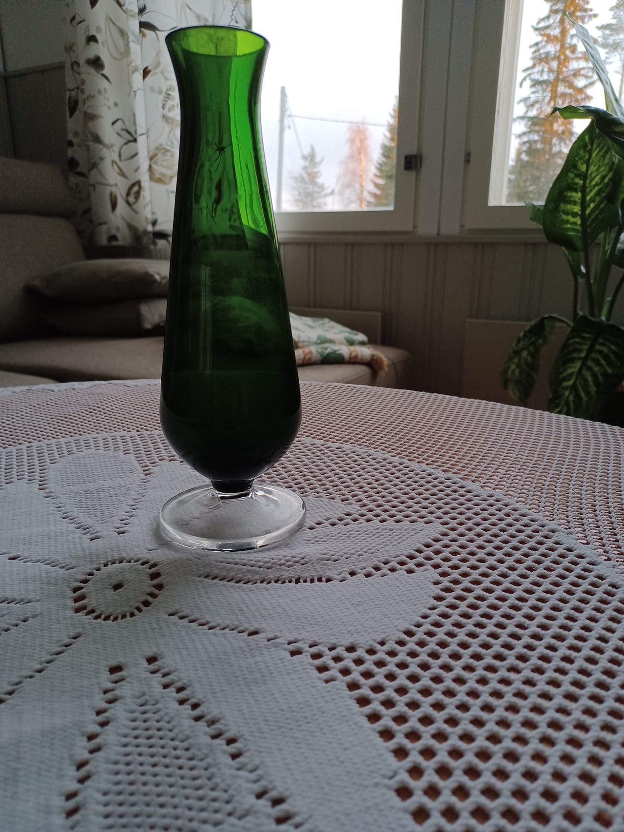 Lasimaljakko vihreä