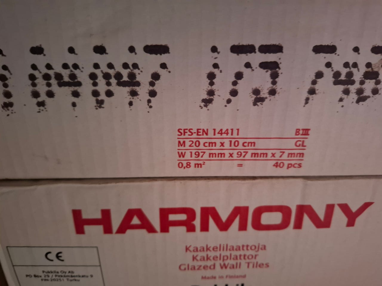 Harmony kaakelilaatat 20x10 cm sininen