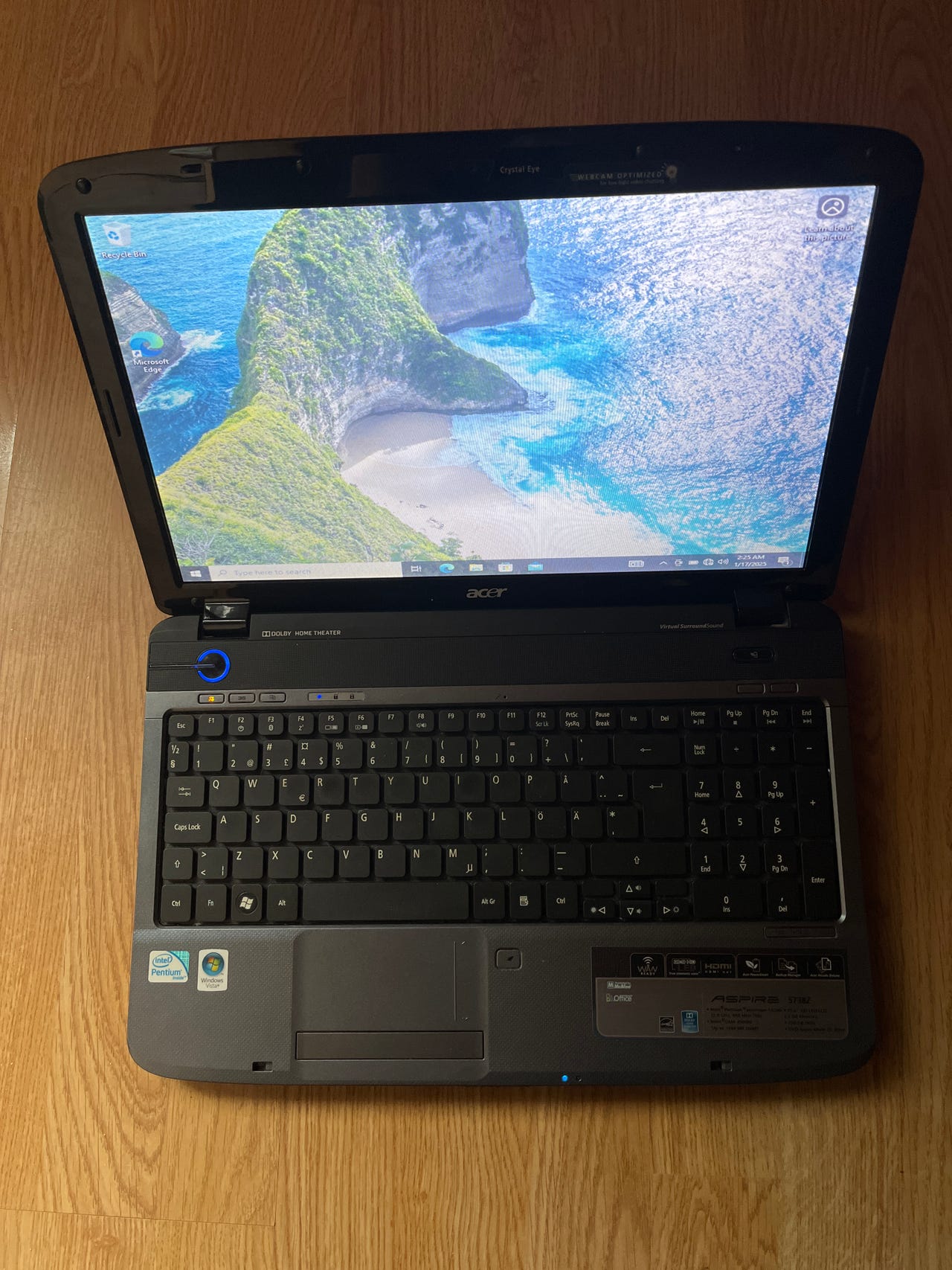 Acer Aspire 15,6 HdLed pentium dualcore 2ghz
