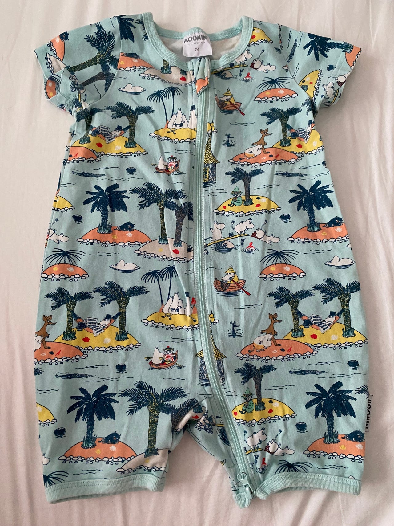 Moomin by Martinex Muumi-haalarishortsit koko 74 kirjava unisex