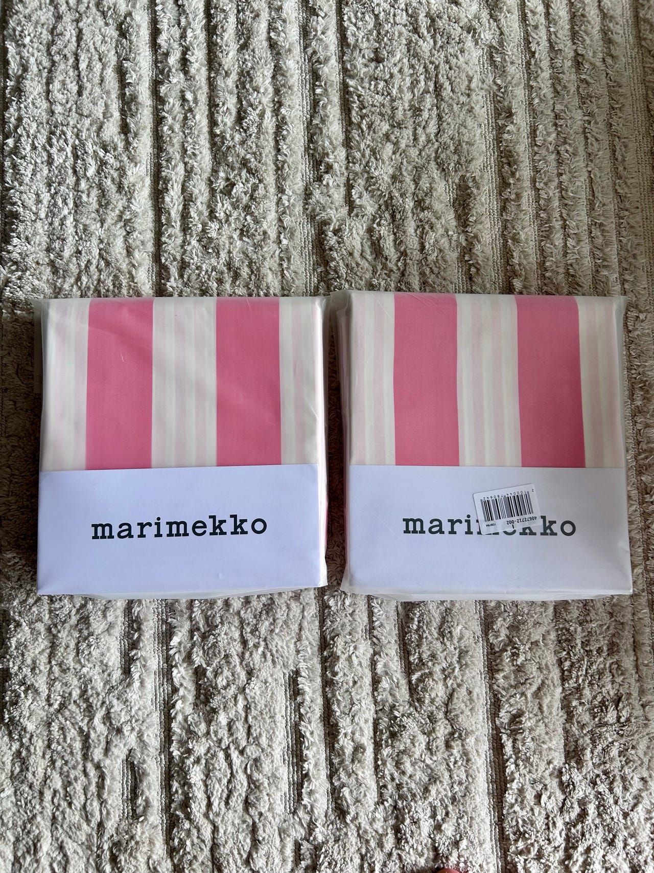 Marimekko Korsi/Ujo pussilakanasetti 150x210/50x60cm, valk./pinkk