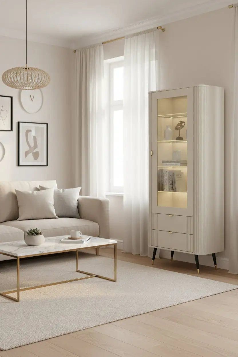 Bastia vitriinikaappi – elegantti lasivitriini