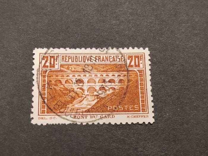 Ranska 1929 - 20 de punaruskea laskeutuminen 11 - Michel 242 b
