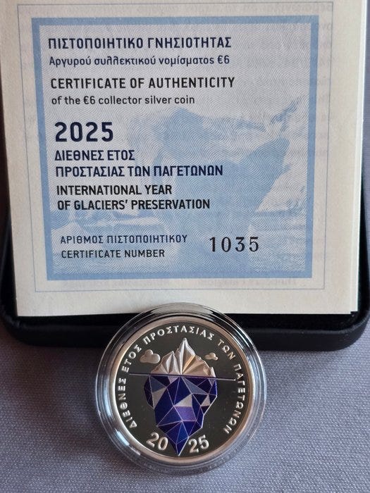 Kreikka. 6 Euro 2025 International Year of Glacier Protection P
