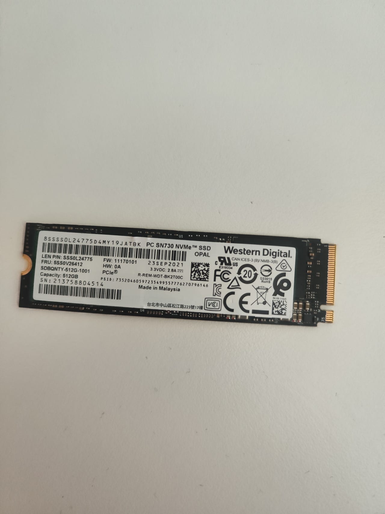 512Gb SSD M.2 WD