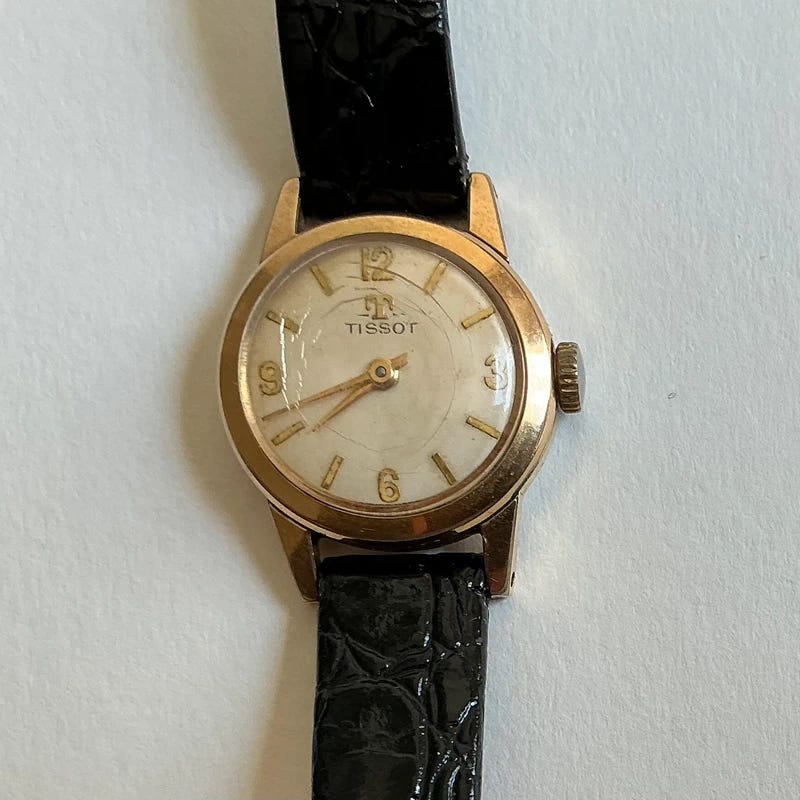 Vintage Tissot naisten mekaaninen rannekello - kullattu, v.1960