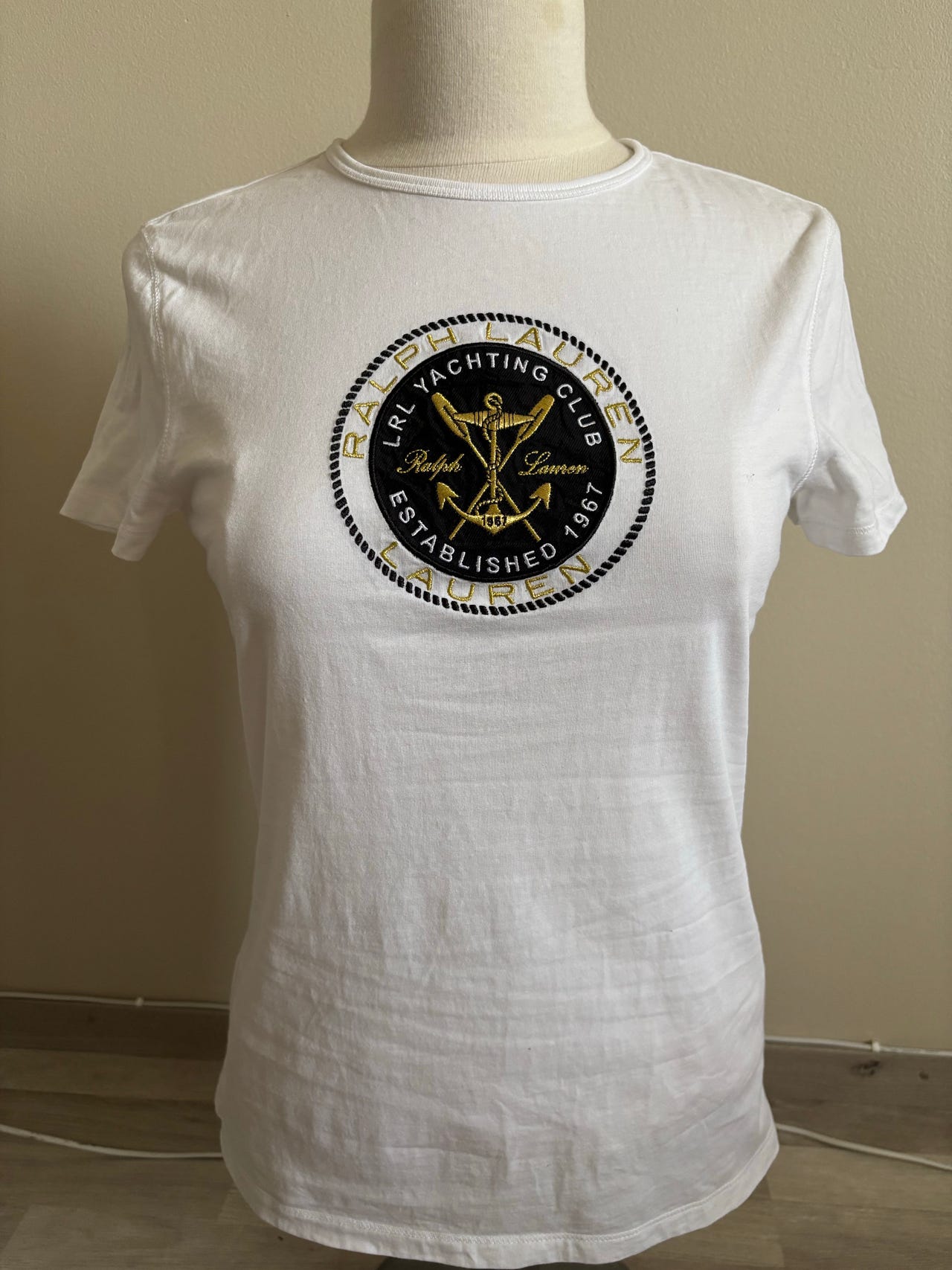Ralph Lauren LRL Yachting Club T-paita S valkoinen
