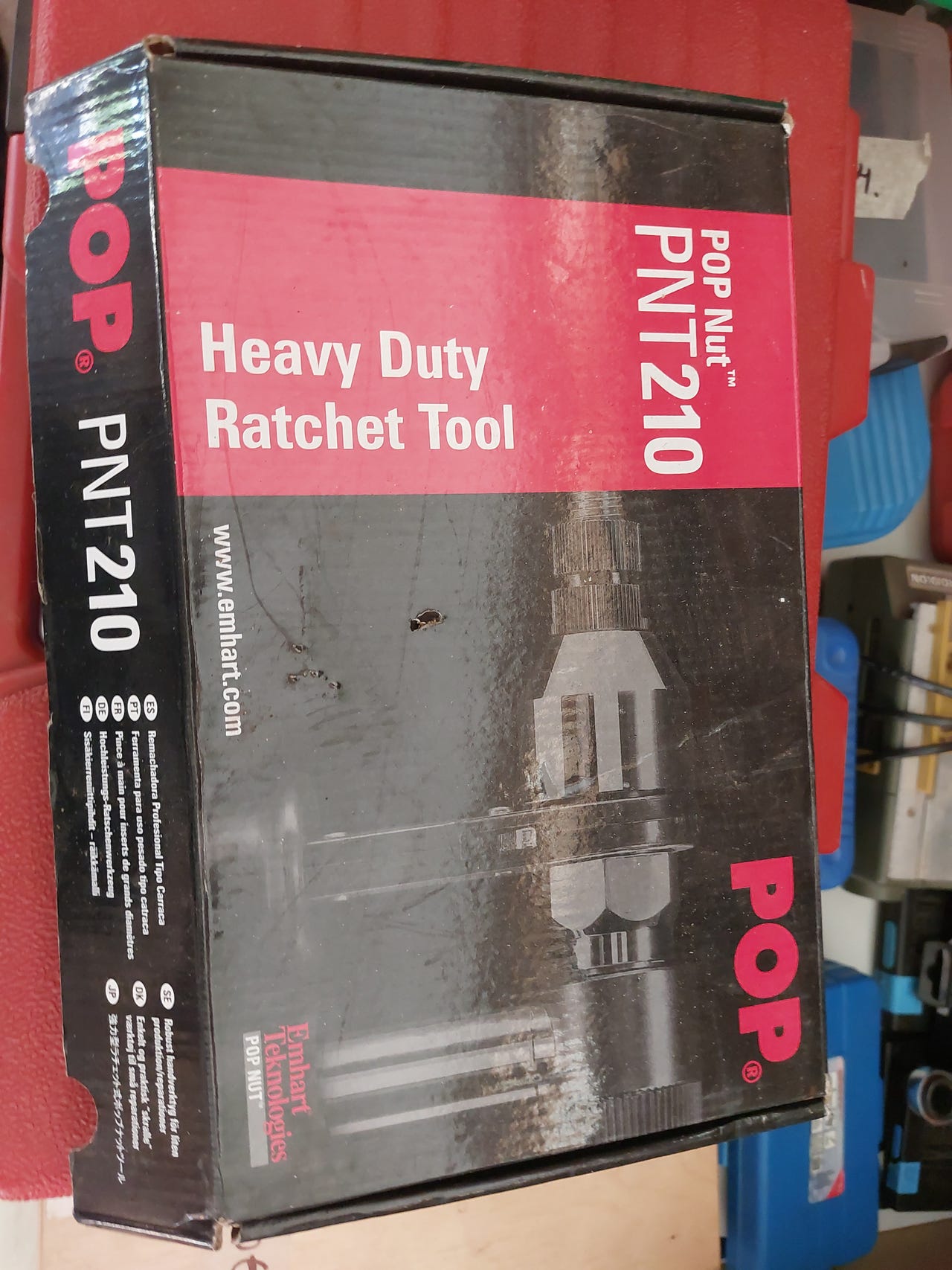 POP PNT210 Heavy Duty Ratchet Tool niittimutterityökalu