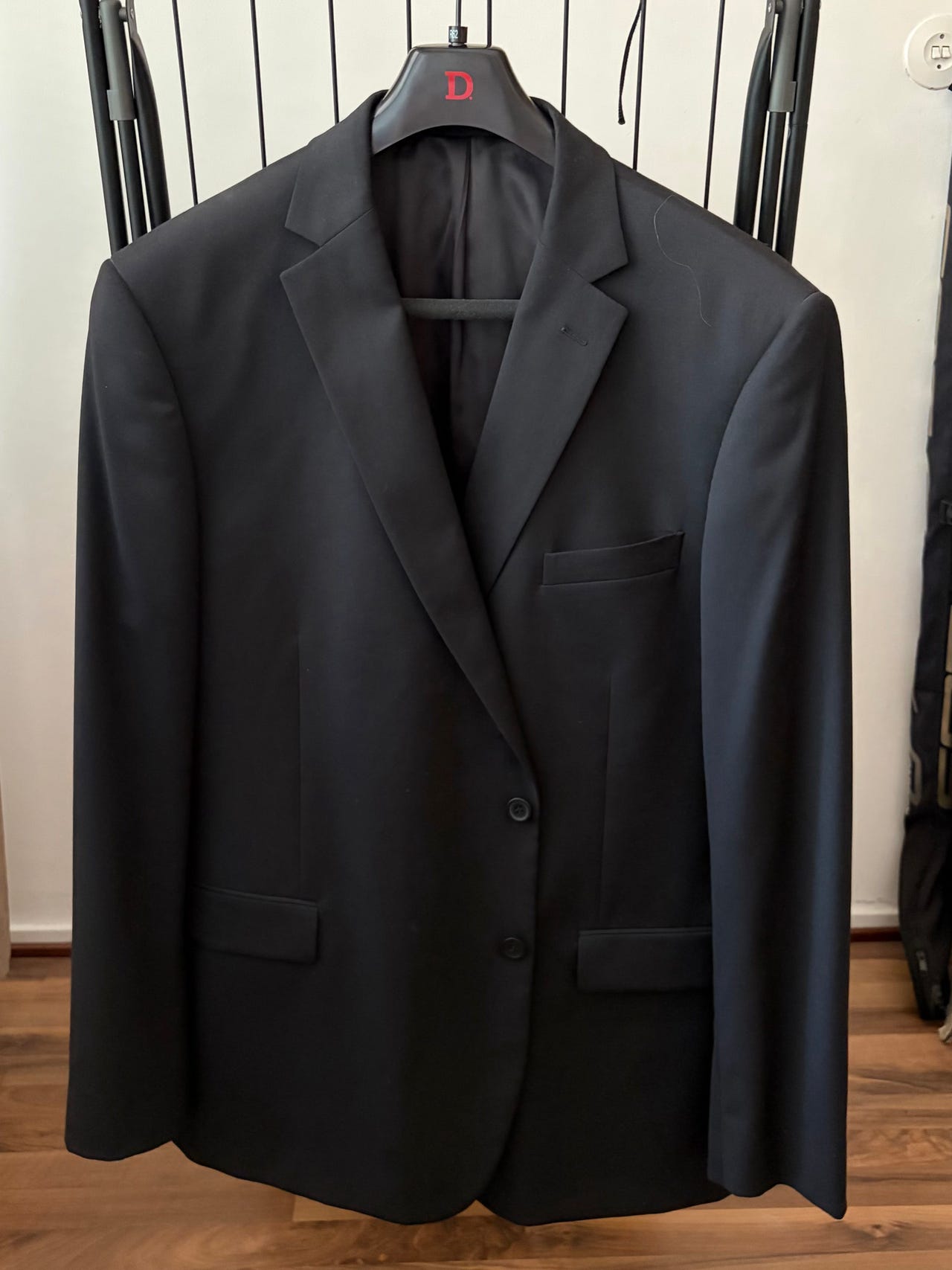 Dressmann miesten puku takki koko 62R musta polyesteri
