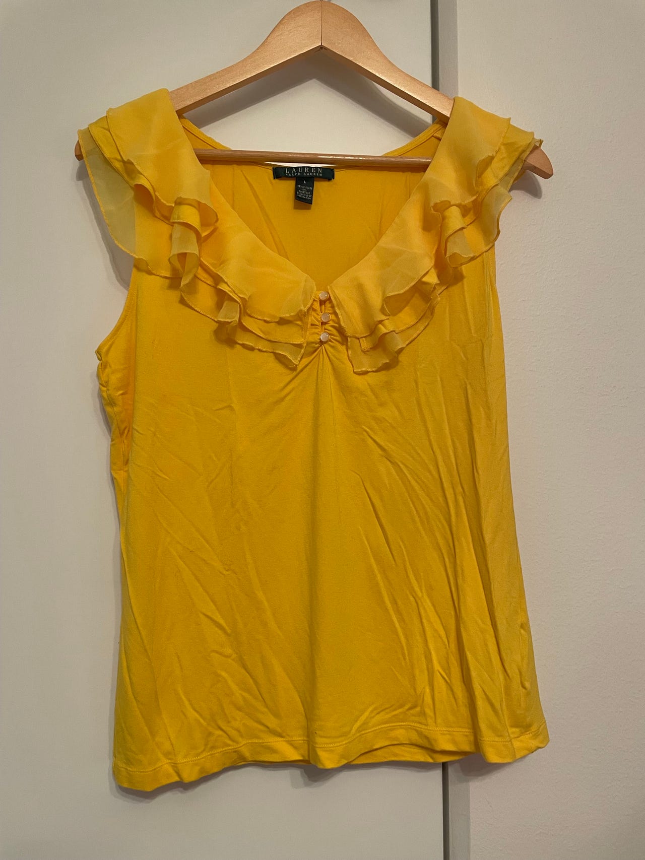 Ralph Lauren viskoositoppi keltainen L OVH 165€