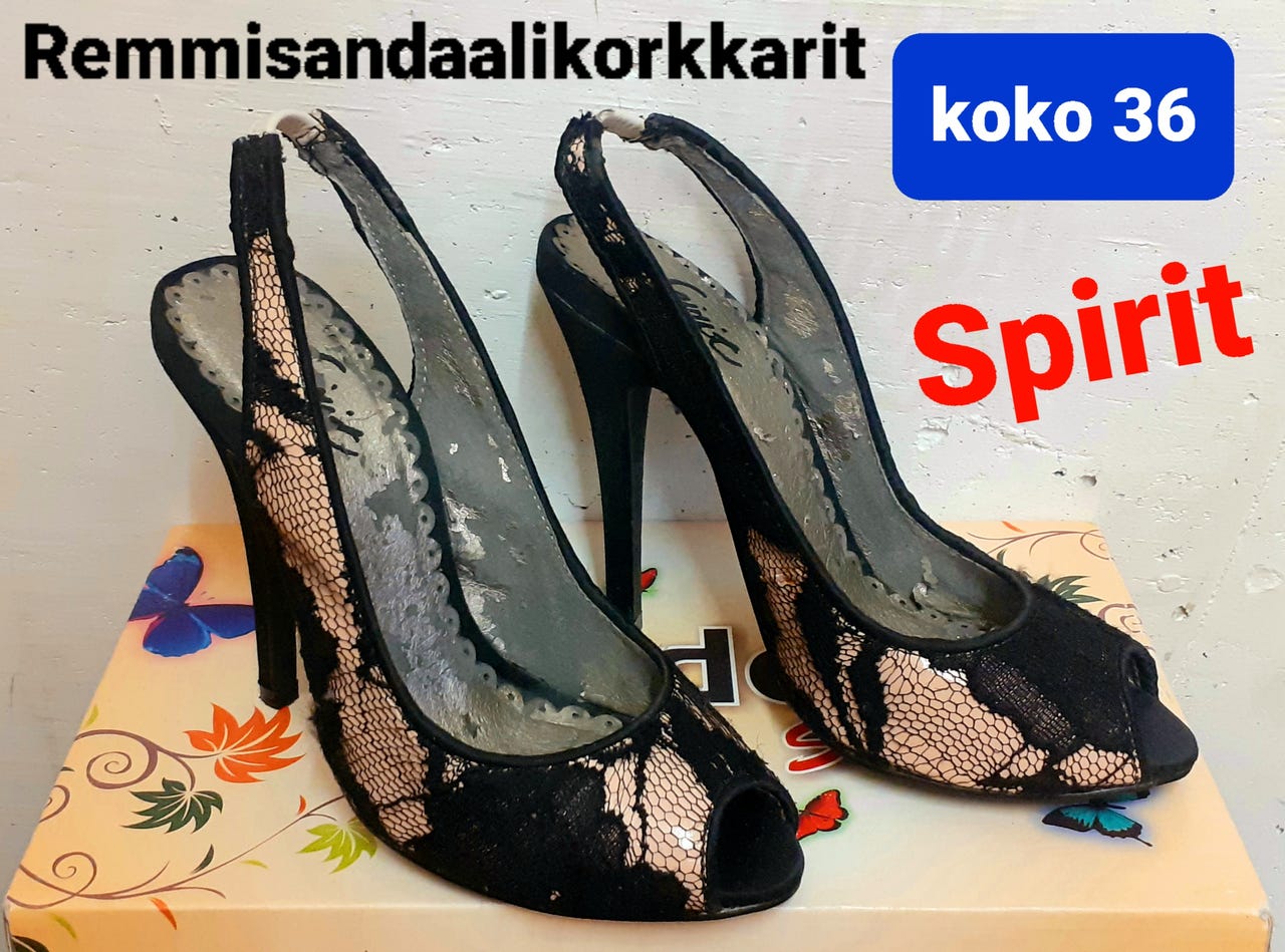 Juhlakengät Spirit remmisandaalikorkkarit