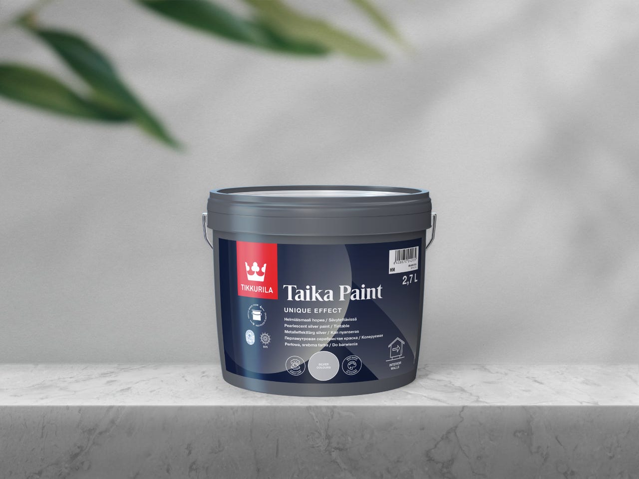 Tikkurila Taika Paint, Helmiäismaali (2,7L / Hopea)