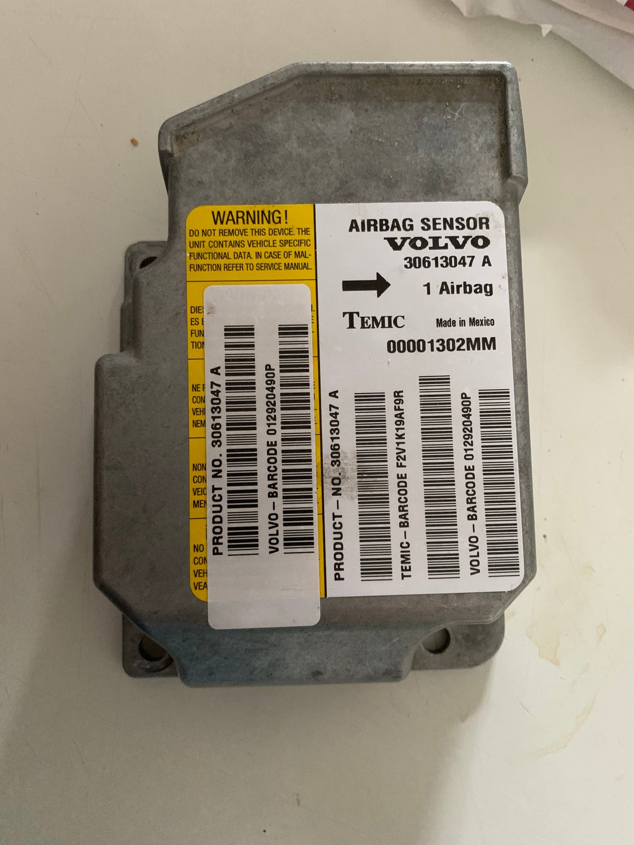 Volvo airbag-sensori ohjainyksikkö 30613047A