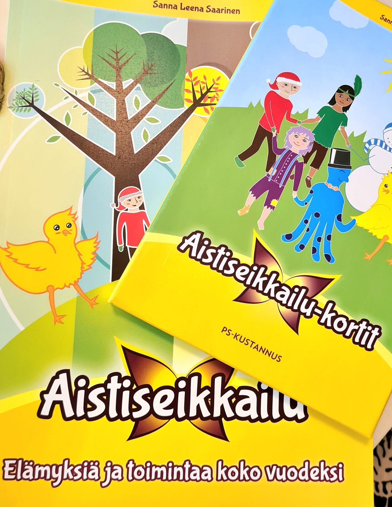 Aistiseikkailu kirja ja kortit