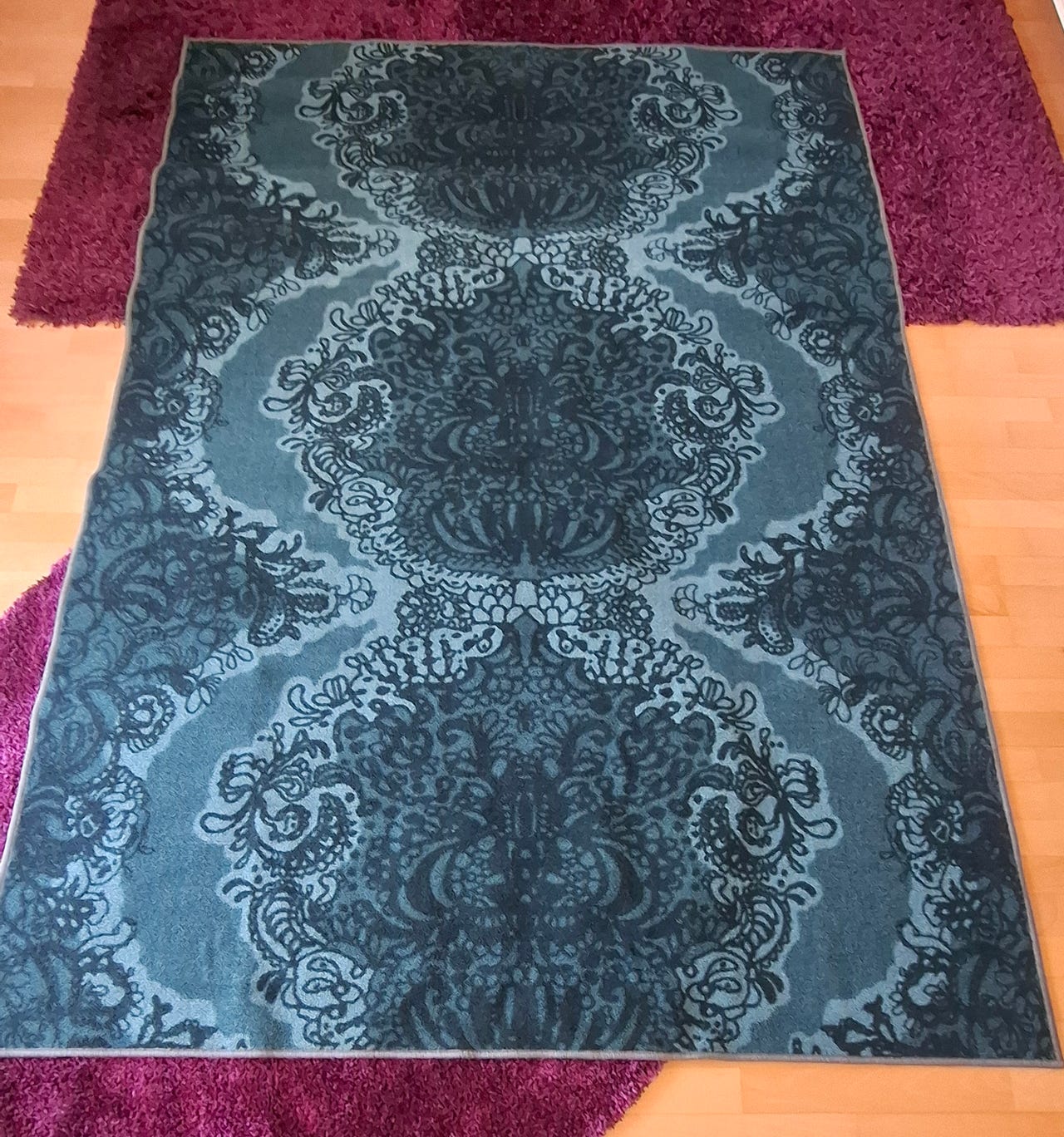 UUSI Vallila Satsuma matto 160x230 petrol