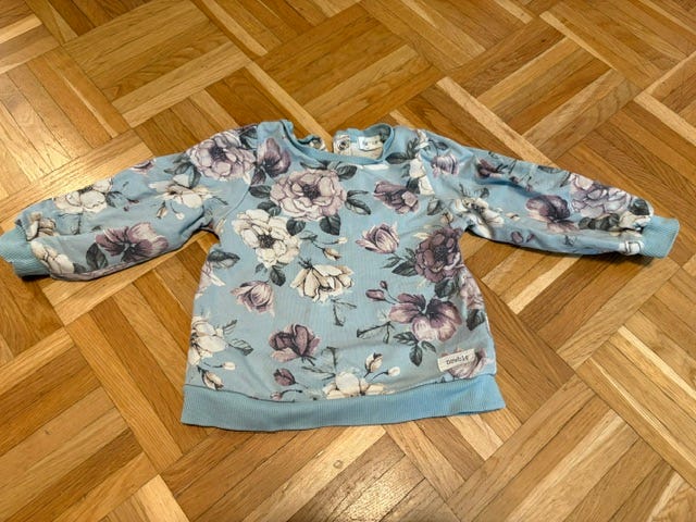 Newbie sininen kukkapaita koko 80