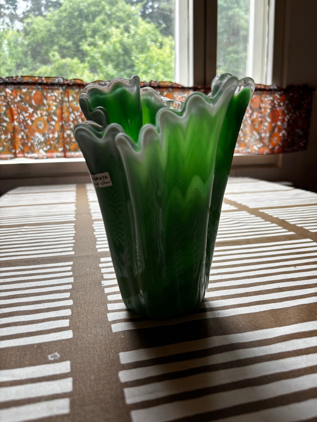 Vihreä maljakko - Kurata craft glass