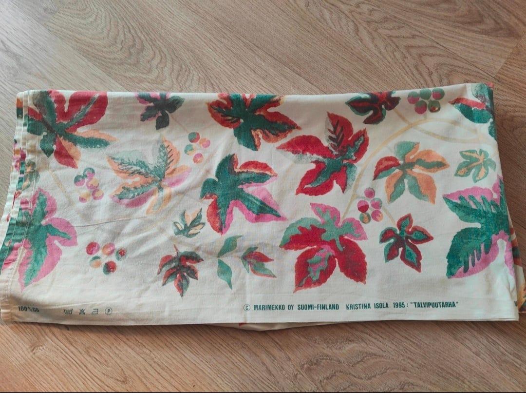 Marimekko pöytäliina Talvipuutarha