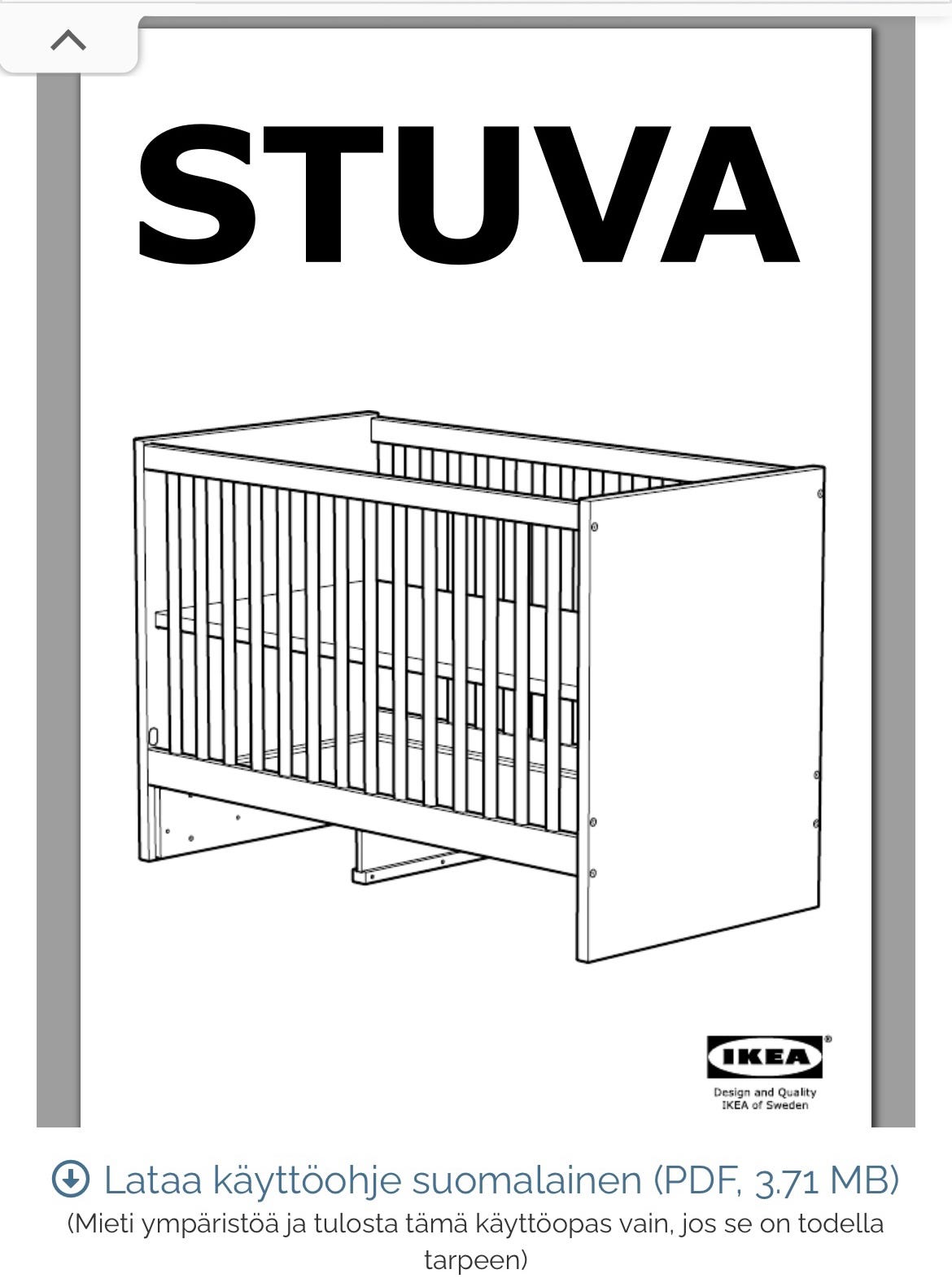 IKEA Stuva pinnasänky valkoinen