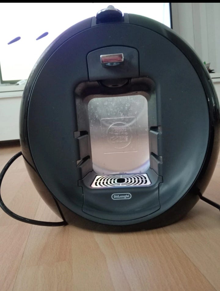 Kapselikeitin kahvipaketilla