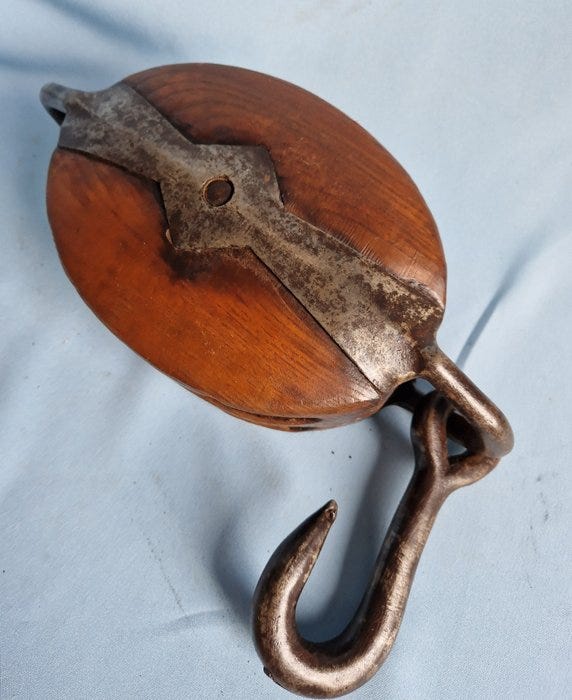 Ship’s pulley - Puu, Rauta