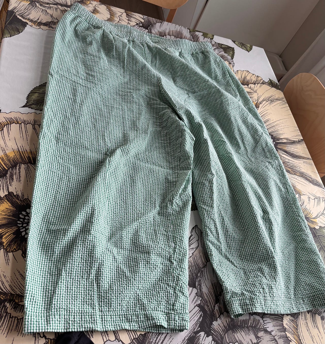 Aarre Guida Gingham Green naisten housut 3XL