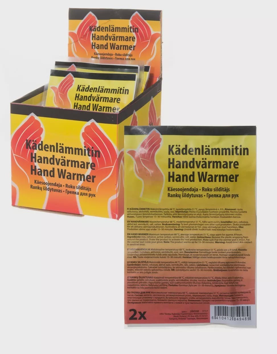 Kädenlämmitin 7h 20 paria