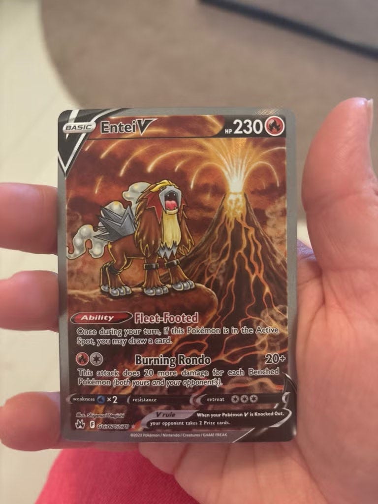 Pokemon Entei V kortti