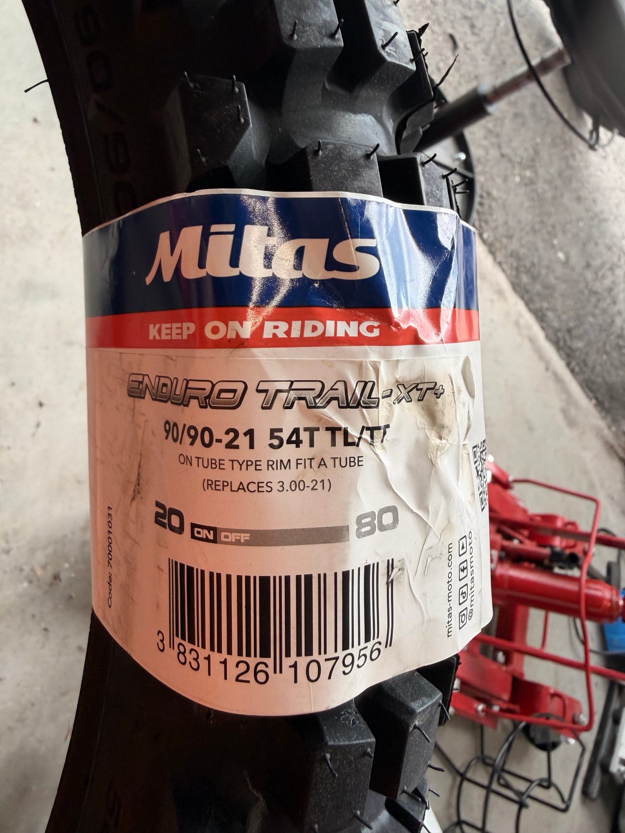 Uusi Mitas Enduro Trail XT+ 90/90-21 54T eturengas