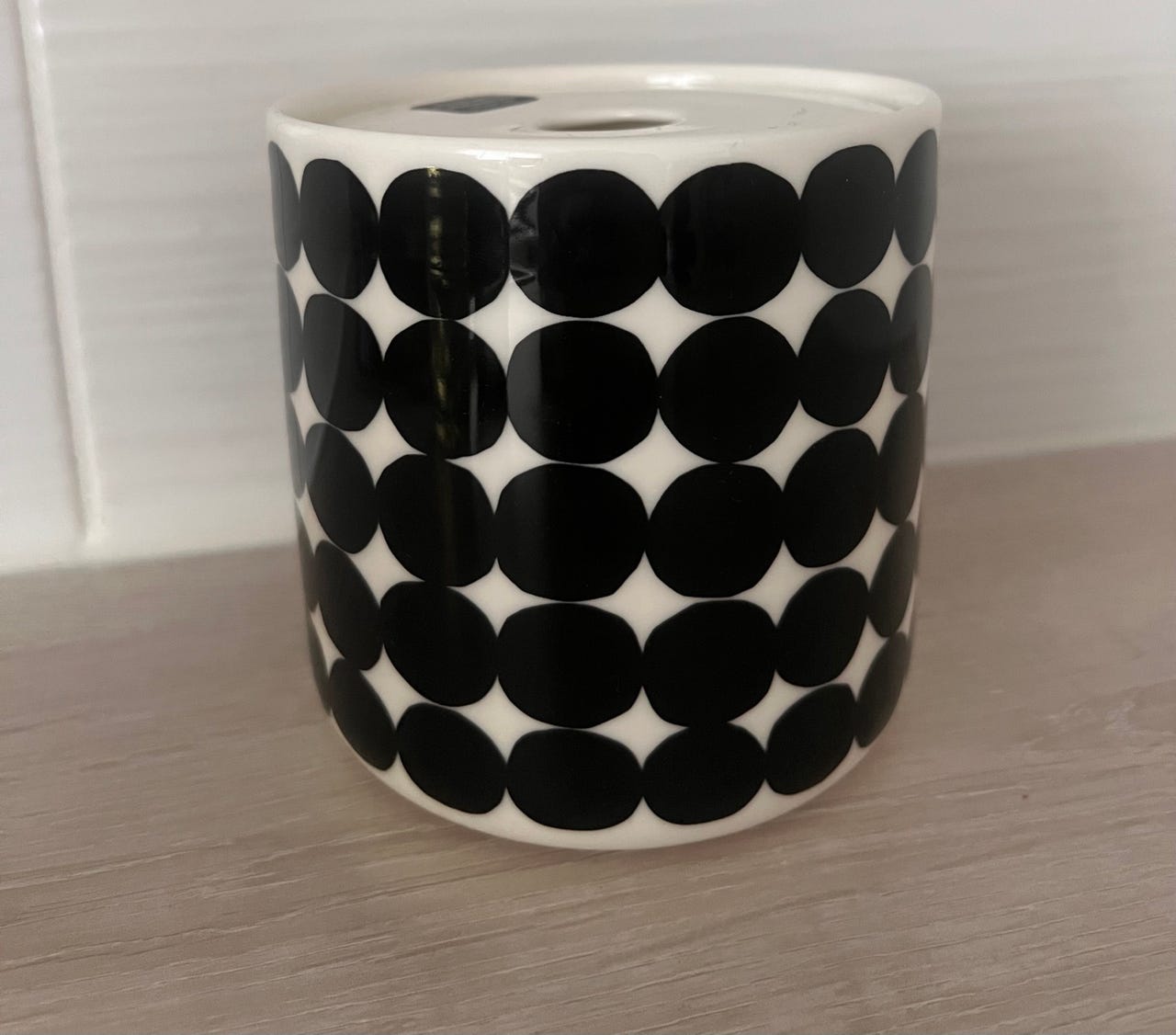 Marimekko Räsymatto keittiöpurkki mustavalkoinen