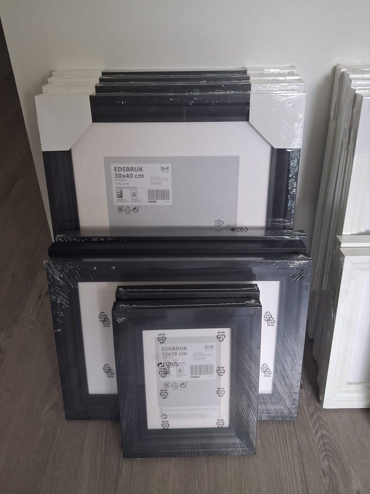 IKEA EDSBRUK valokuvakehykset 3 eri kokoa