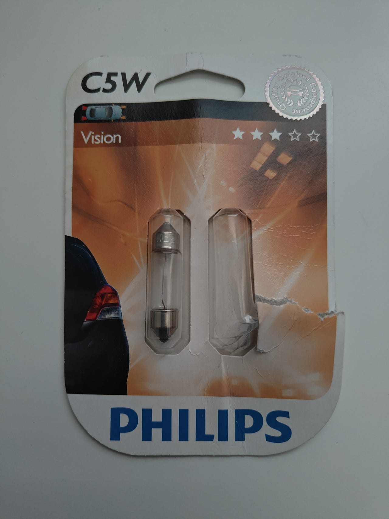 Philips C5W, 12V, 5W, polttimo, 1kpl