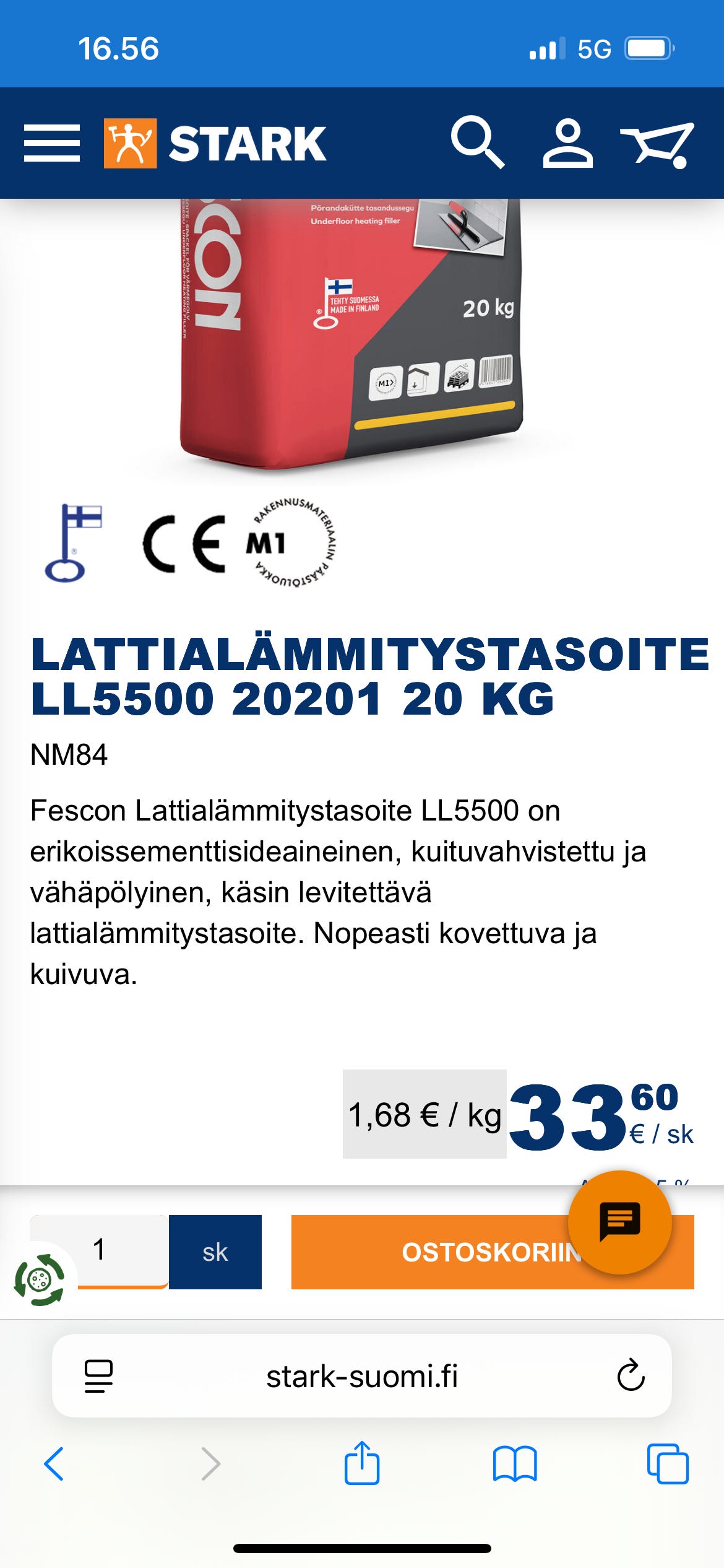 Annetaan kaksi laastisäkkiä