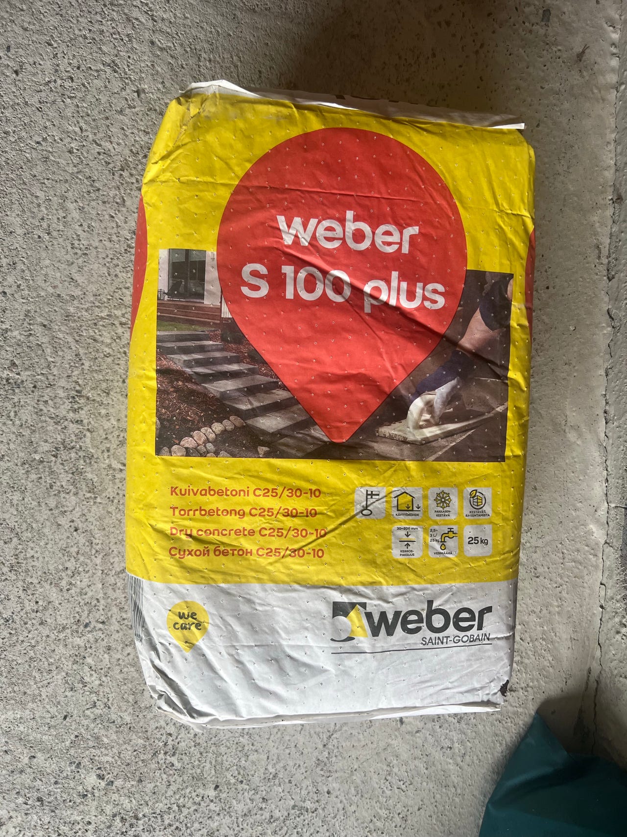 Weber S 100 plus kuivabetoni säkki 2kpl