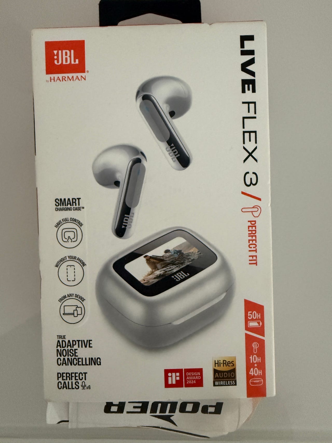 JBL Live Flex 3 TWS nappikuulokkeet hopea