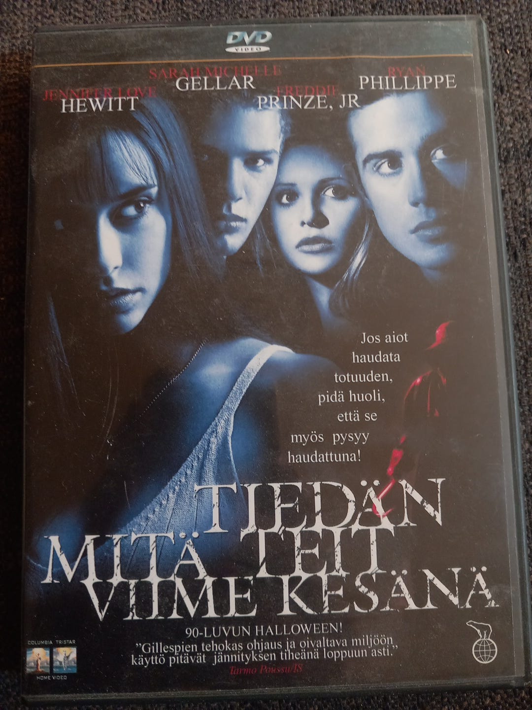 Tiedän mitä teit viime kesänä DVD-elokuva kauhu