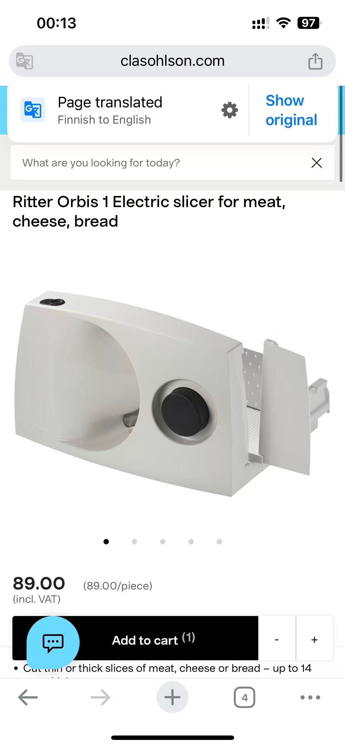 electric slicer for meat, cheese, bread