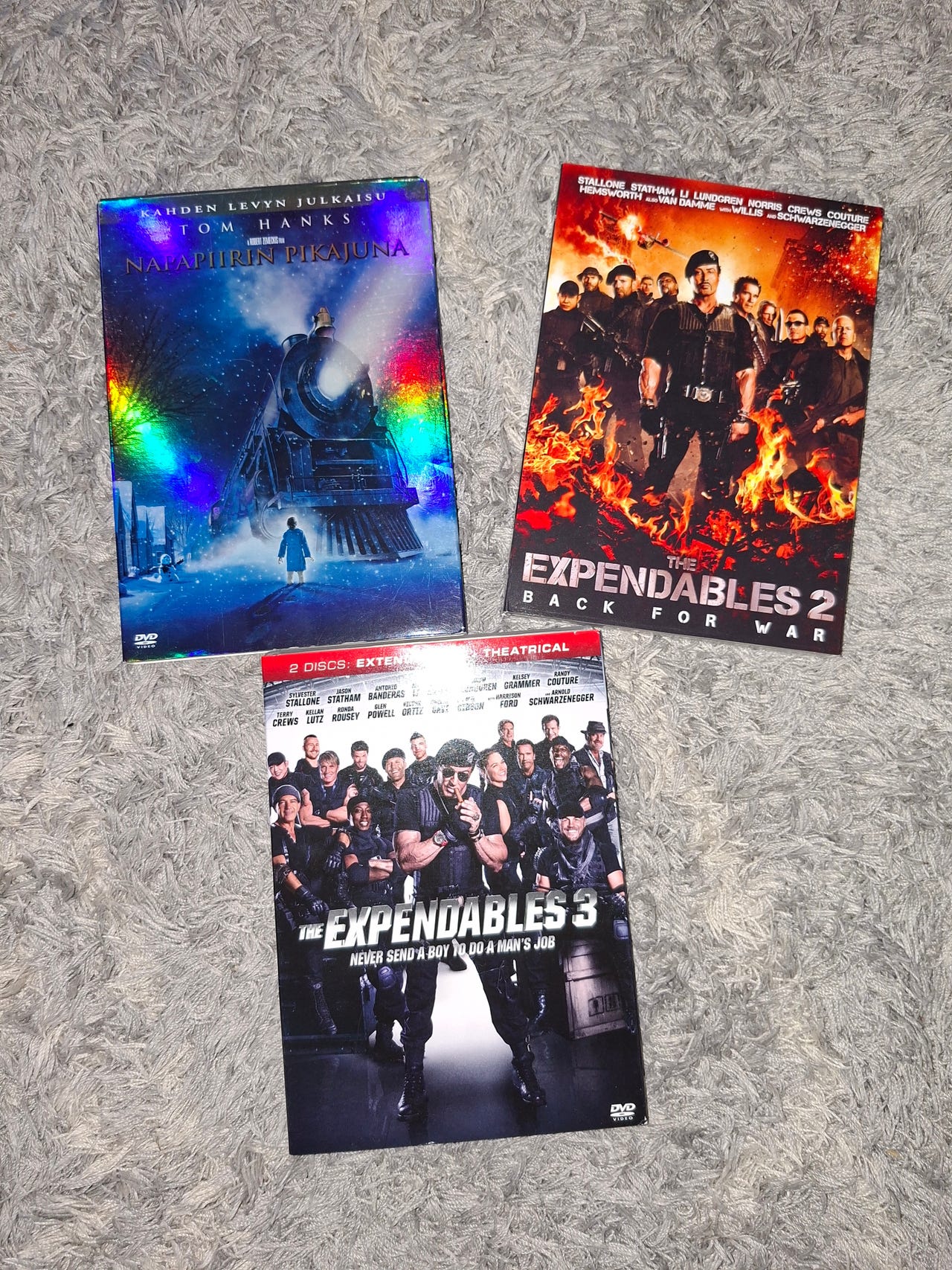 DVD-elokuvat Expendables 2–3 ja Snowpiercer